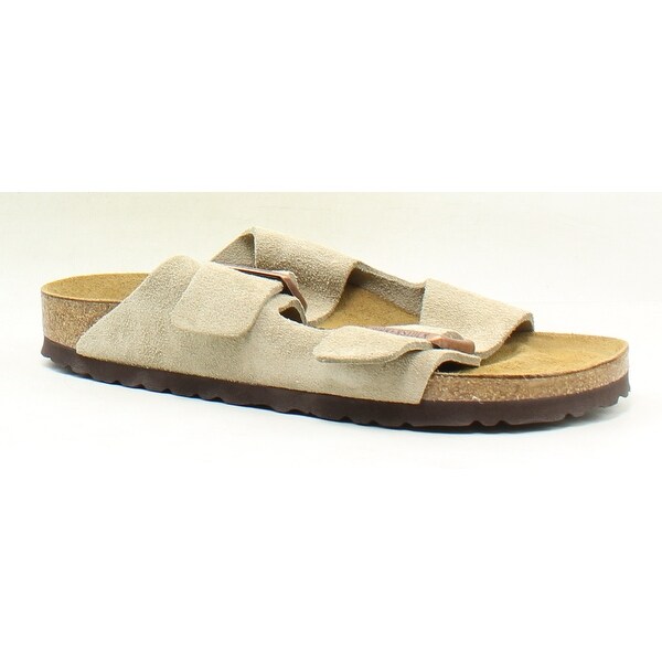 taupe suede sandals
