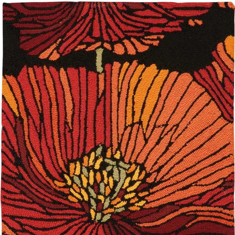 Gavu Floral Traditional Stain Resistant Area Rug By HomeRoots - 33' X '21' X '0.5