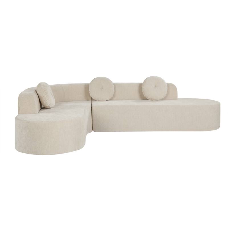 Christopher Knight Home - Mirod 122'' Extra Large Sectional Sofa with Elegant Curved Design and Plush Round Cushions