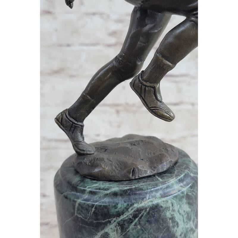 Football Player Nfl Bronze Trophy Sculpture Statue Figure Marble Base 12 Inches X 4 Inches