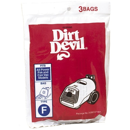 Dirt Devil 200147 Vacuum Bags, F Type