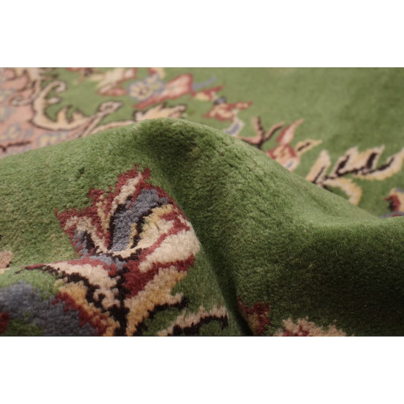 ECARPETGALLERY Hand-knotted Melis Vintage Green Wool Rug - 5'8 x 9'0