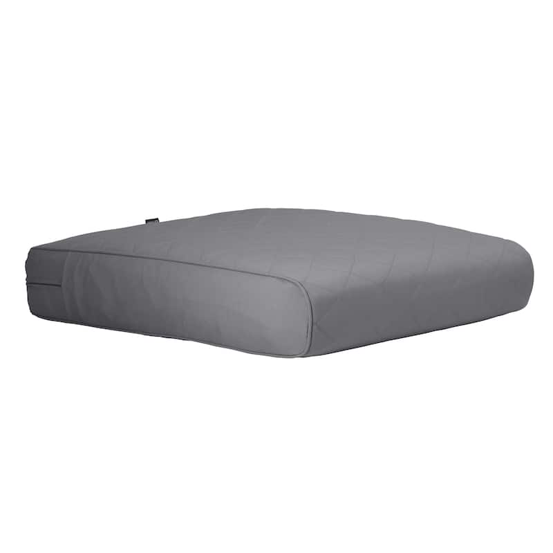 Classic Accessories Montlake Water-Resistant Outdoor Quilted Cushion Cover - 25"W x 25"D x 5"H