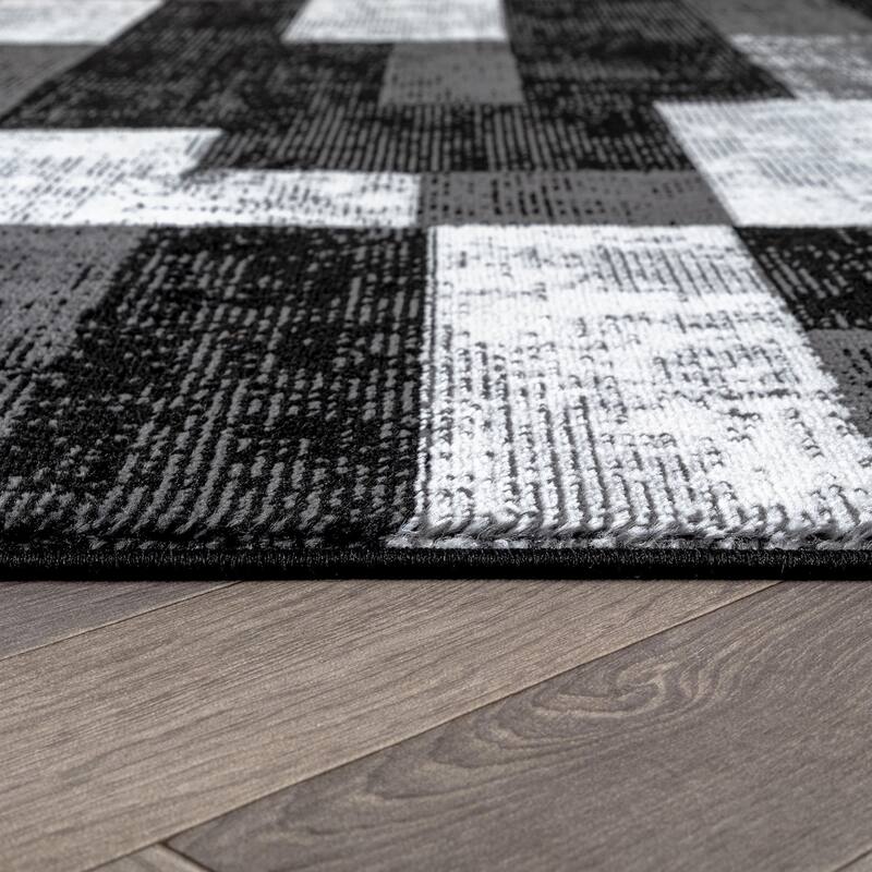 World Rug Gallery Modern Abstract Grid Area Rug
