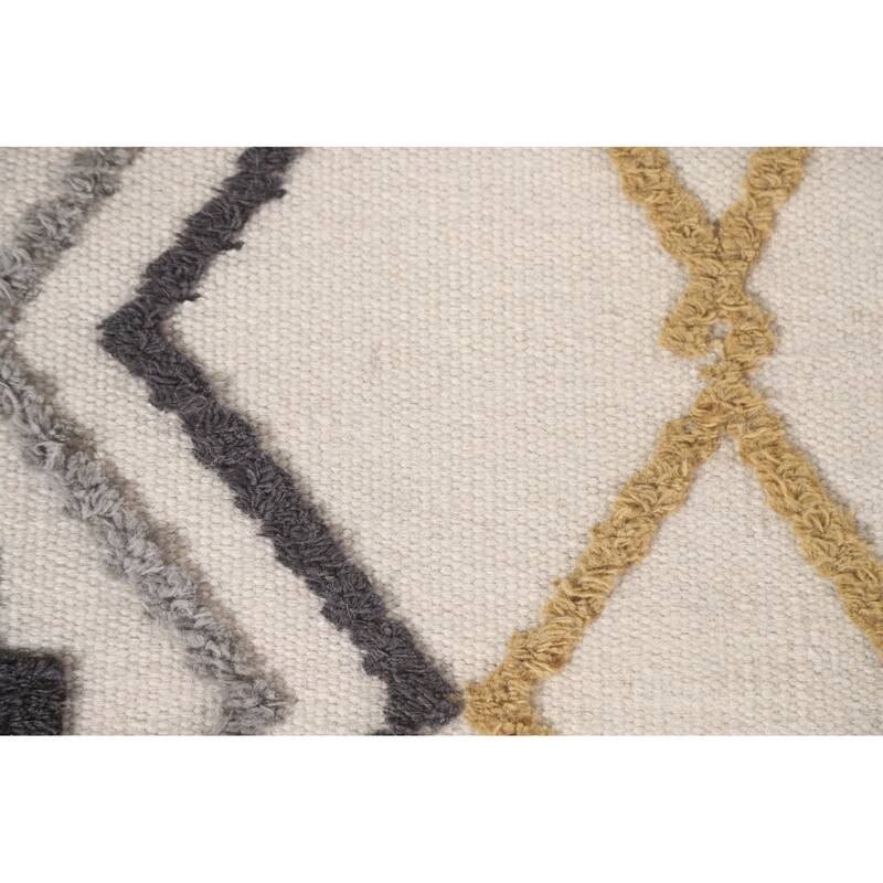 Moroccan Indian Area Rug Handmade Wool Carpet - 5'4"x 7'6"