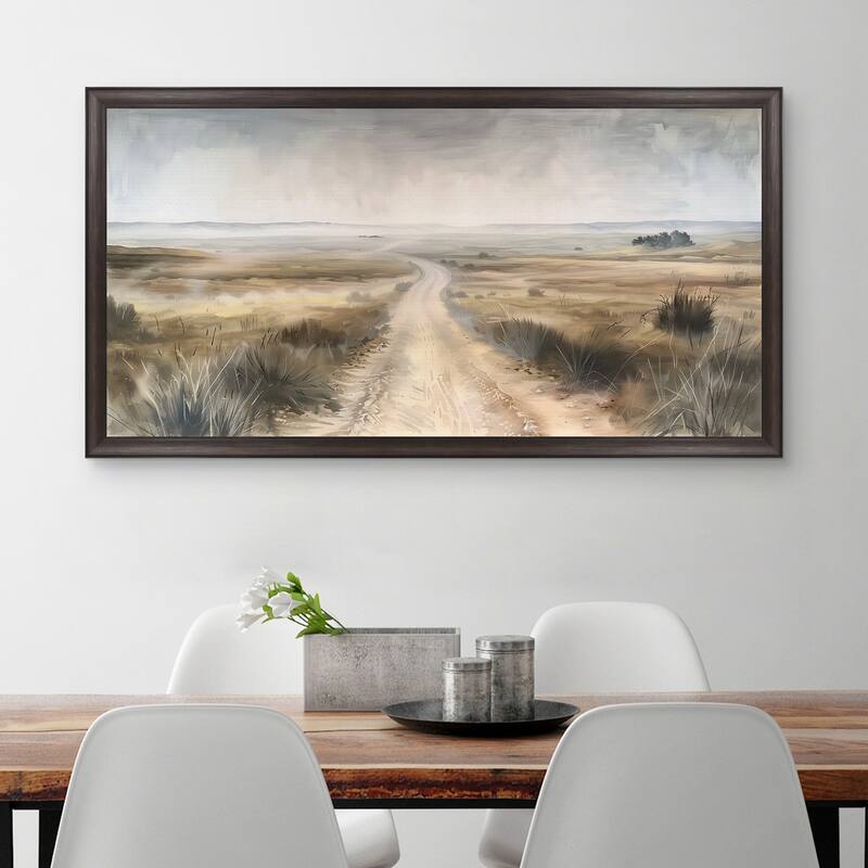 Masterpiece Art Gallery| Dusty Trails by Annabelle Hall - Framed Canvas Art Print
