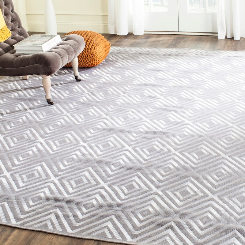 SAFAVIEH Handmade Flatweave Kilim Sevala Wool Rug - 8' x 10' - Grey