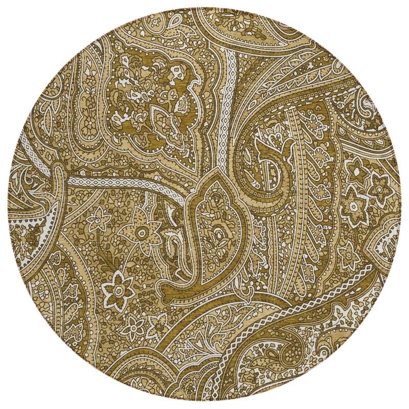 HomeRoots Paisley Traditional Rectangle Outdoor Rug