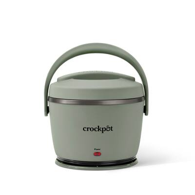 Crockpot 20-oz Lunch Crock Food Warmer Heated Lunch Box Moonshine Green