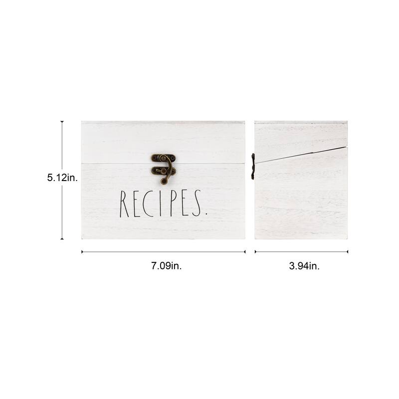 Rae Dunn Antique Recipe Box - Dividers not Included