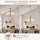 preview thumbnail 10 of 19, Mid-Century Modern Gold 6/8-Light French Chandelier Fabric Pendant Lights for Dining Room