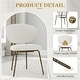 preview thumbnail 18 of 48, White Velvet Dining Chairs with Hammered Finish Metal Legs