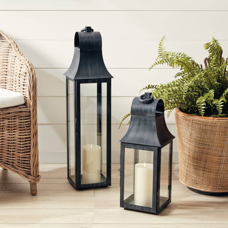 Geneva 21.5 inch Outdoor Lantern Washed Black