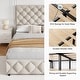 preview thumbnail 8 of 12, GARVEE Queen Bed Frame Upholstered Size Bed Frame, with Adjustable Headboard & 4 Storage Drawers
