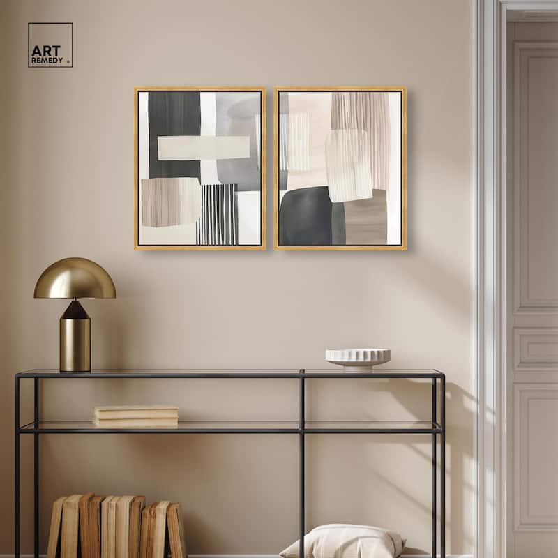 Floating Shapes II Canvas Set of 2 by Art Remedy