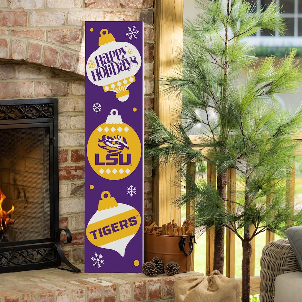47" Double Sided Seasonal Porch Leaner, Louisiana State University - 47" x 11.25"