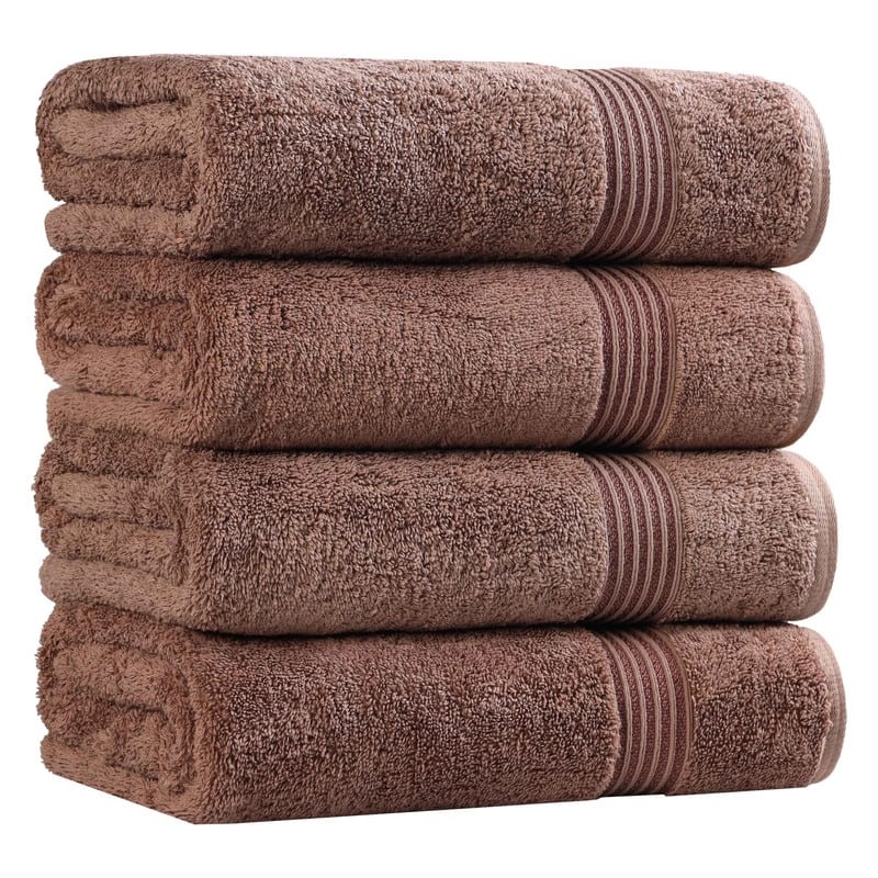 Superior Heritage Egyptian Cotton Absorbent Bath Towel Set of 4