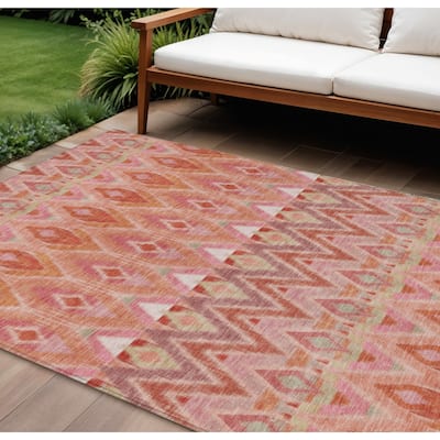 HomeRoots Southwestern Transitional Rectangle Outdoor Rug