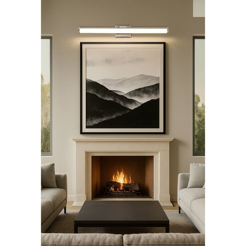 Cora 36 Inch LED Vanity 3 CCT Selectable Brushed Nickel Finish Acrylic Lens - Brushed Nickel