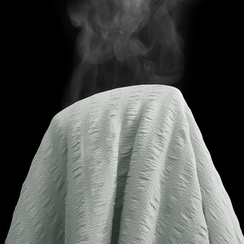 Lightweight Cooling Reversible Bed Blanket, Breathable Seersucker Comforter for Hot Sleepers