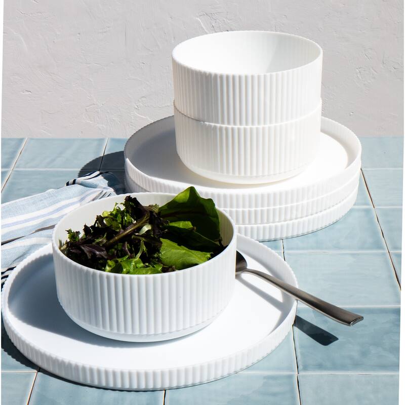 Abode Homewares Mesa PP Dinner Plate - White - 10" - Set of 4