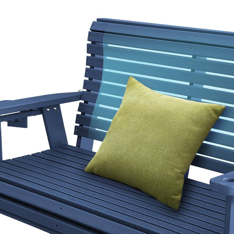 Fortune Candy HDPE Outdoor Porch Swing 2-Person with 18/8 Stainless Steel Bolts