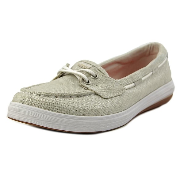keds boat shoes silver