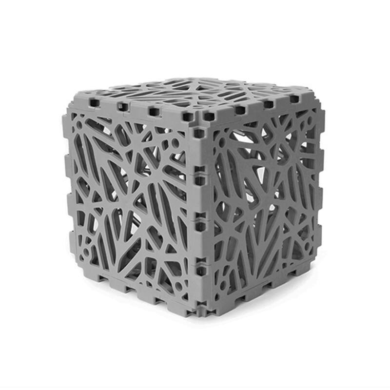 Bion Modular Cube – 10-Cube Set -  Solid Structural Blocks for Furniture & Décor|Grey