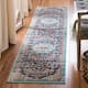 SAFAVIEH Madison Sabire Boho Medallion Distressed Rug - 2'2" x 6' Runner - Black/Teal