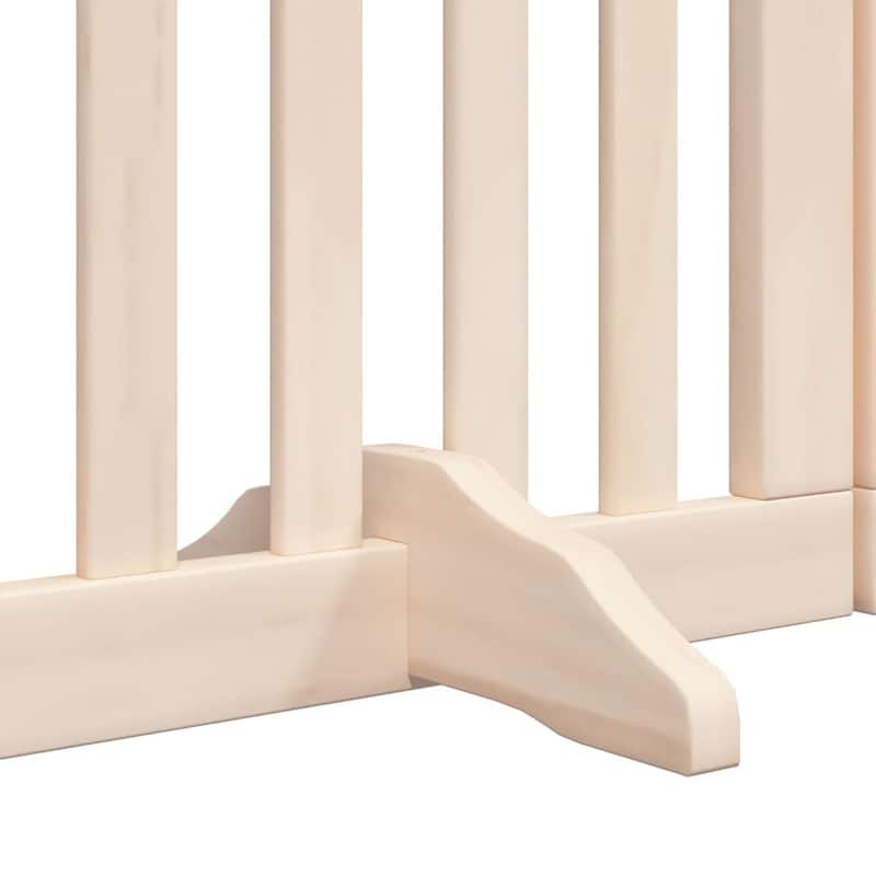 vidaXL Dog Gate Poplar wood Foldable Dog Gate Rectangular