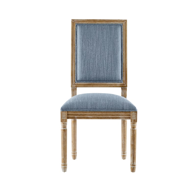 Dining Chairs with Upholstered Seats, Solid Rubberwood Frame, Set of 2