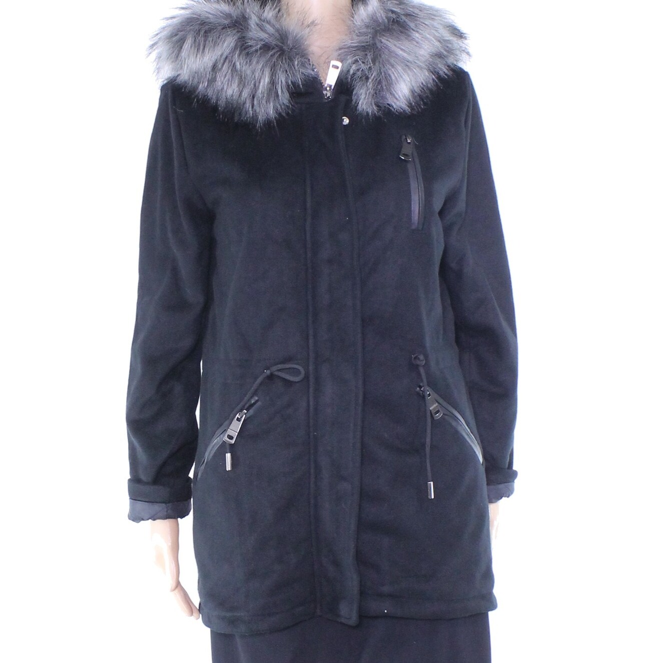women's large fur hood coat