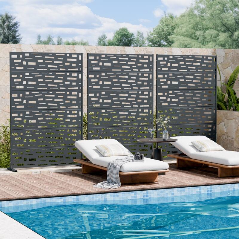 Outdoor Privacy Screen Metal Privacy Screen Panel Free Standing
