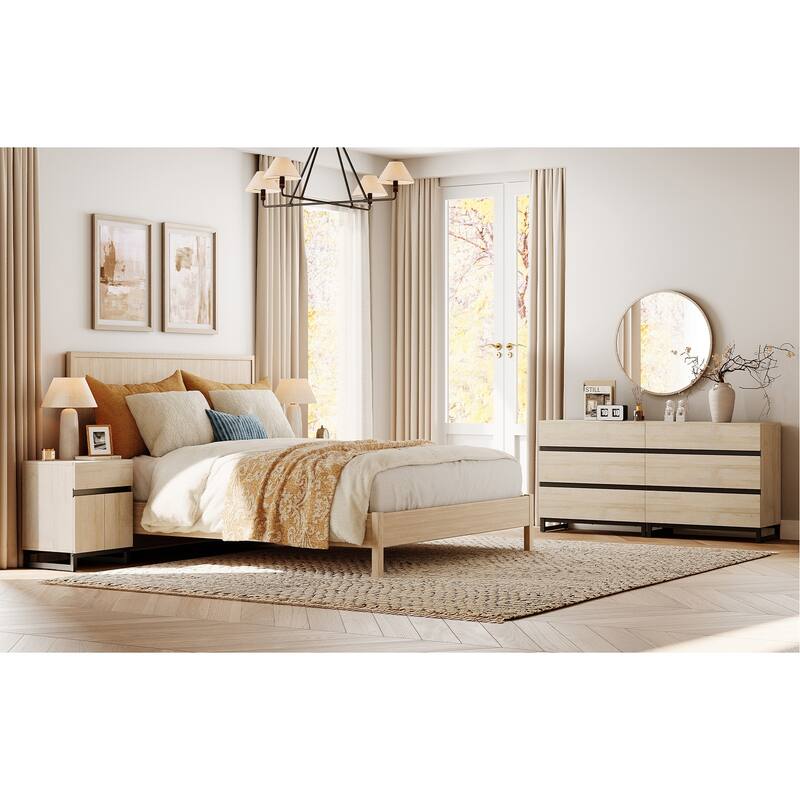 WAMPAT Dresser and Nightstand Set of 3