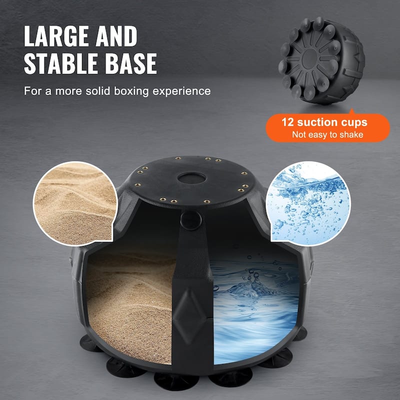 Height Adjustable Punching Bag Set with Stand and Gloves for Training - 38.0 x 18.9 x 62.2 inch