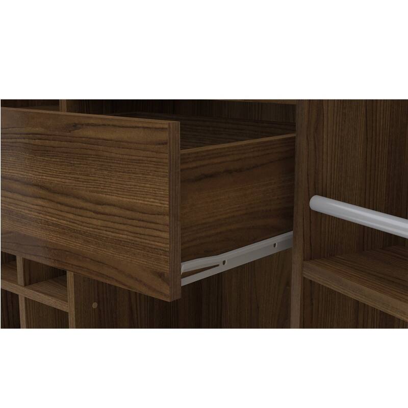 Boahaus Brown Expandable Bar Cabinet with Wine Storage