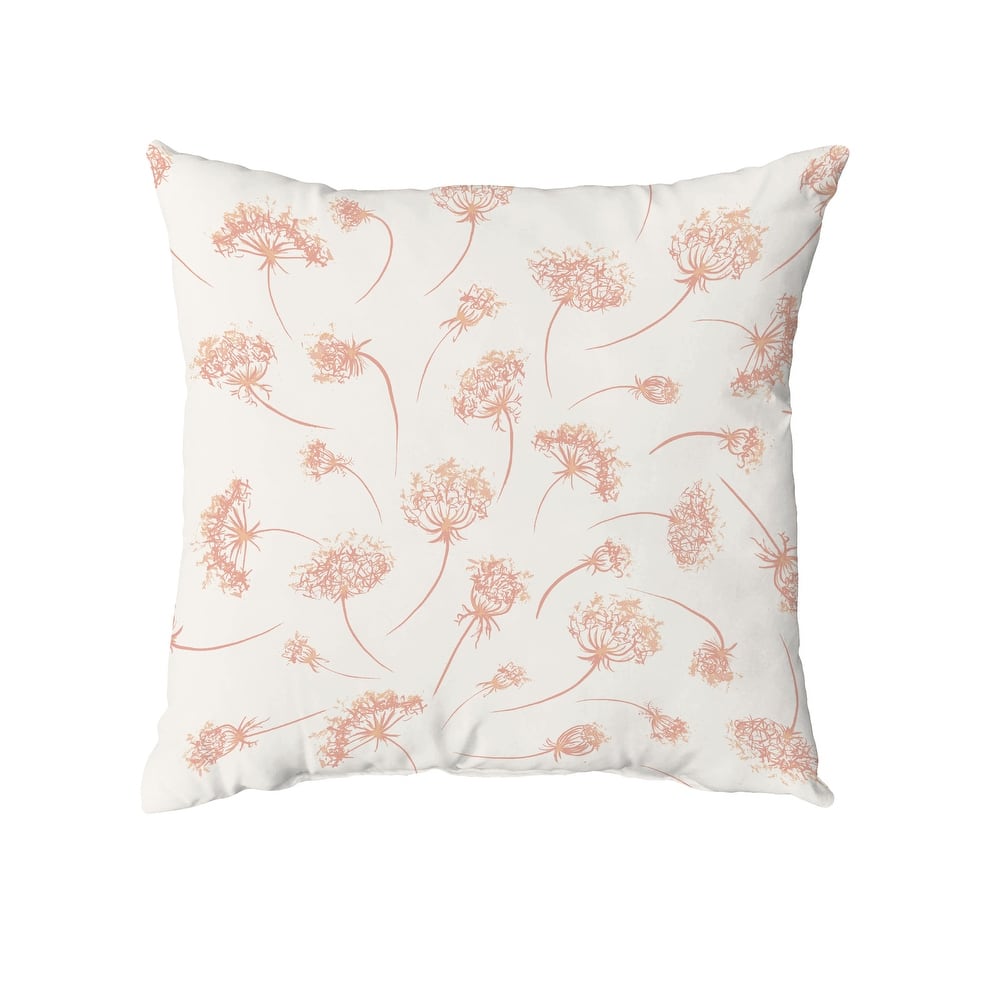 Wishing Flowers Throw Pillow