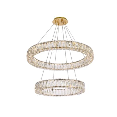 Indigo Home 28 inch LED double ring chandelier