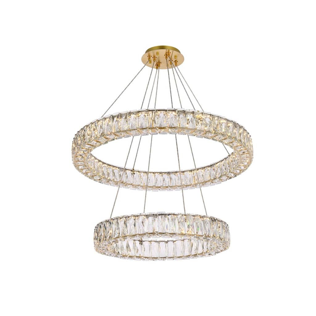Indigo Home 28 inch LED double ring chandelier