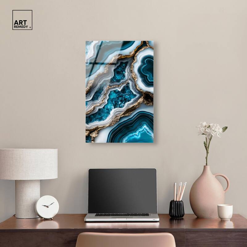Teal Tides Treasure II Acrylic by Art Remedy, Ready to Hang