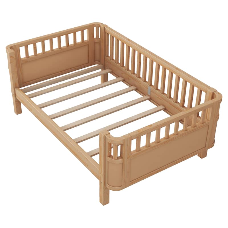 GDF Studio - Willow Twin Wood Platform Bed with Storage Drawers and Rails