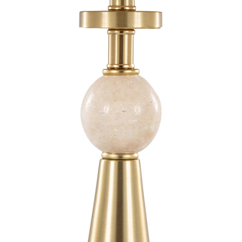 Cone Travertine 27" Table Lamp - Set of 2
