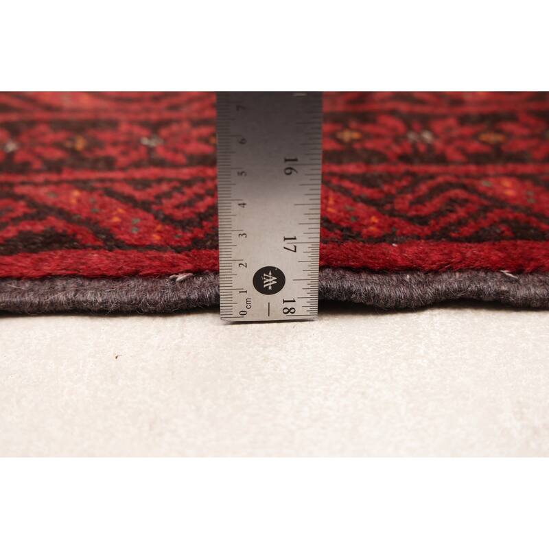 ECARPETGALLERY Hand-knotted Teimani Black, Red Wool Rug - 3'2 x 5'6