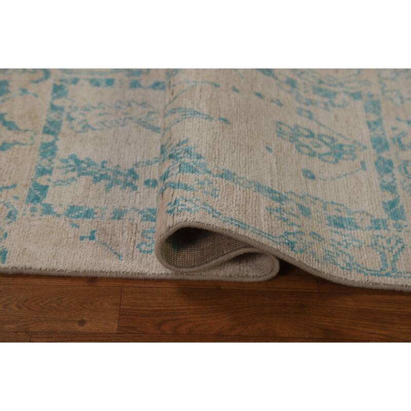 Vegetable Dye Oriental Oushak Turkish Rug Hand-knotted Wool Carpet - 2'0" x 3'10"