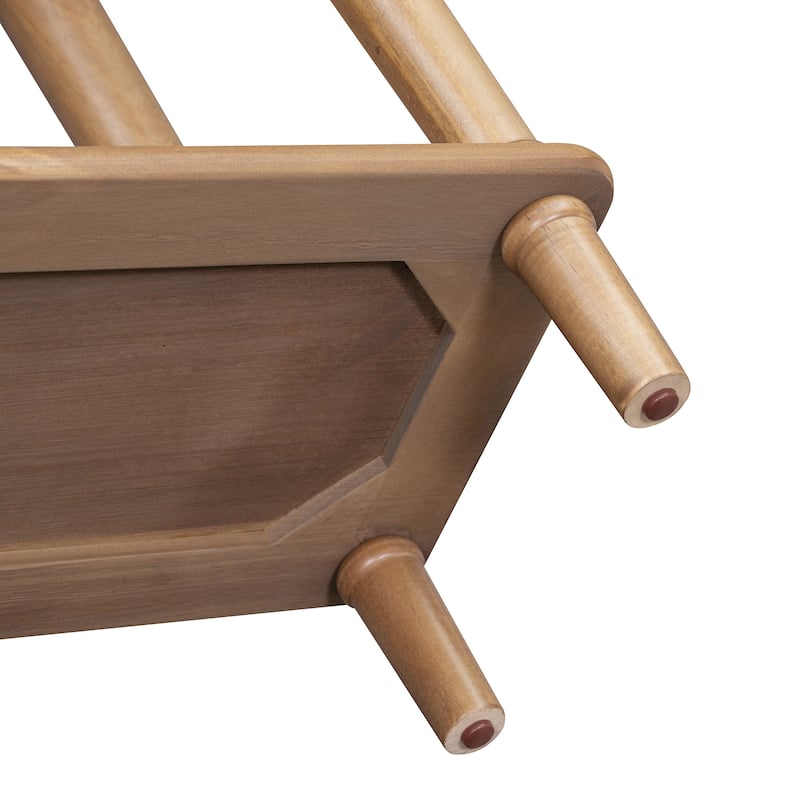 59" Retro Console Table with Open Shelf and 4 Drawers