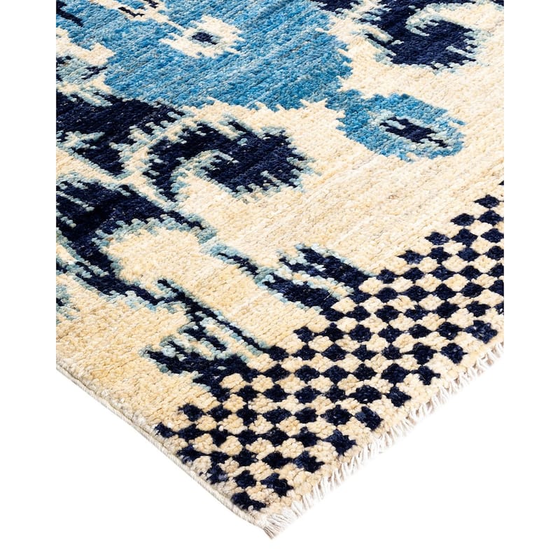 Contemporary Overdyed Wool Hand Knotted Runner - 2' 6" x 8' 6"