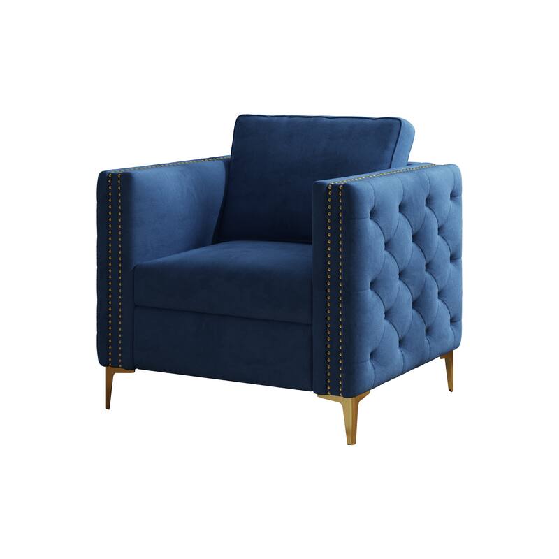 Accent Chair for Living Room Upholstered Arm Chair with Metal Legs