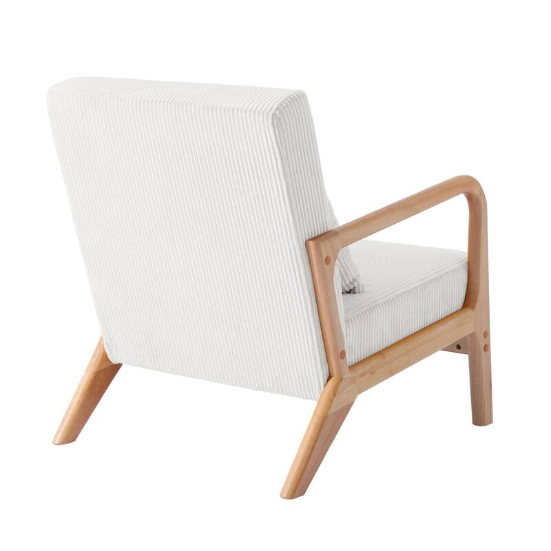 2 Set Upholstered Lounge Arm Chair with Pillow - Set of 2