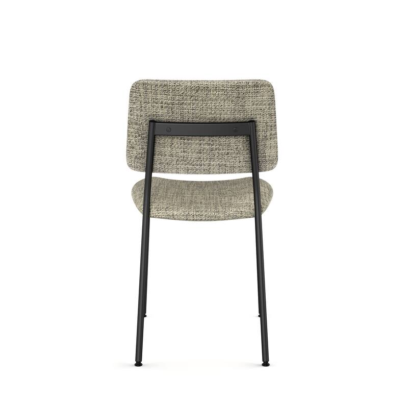 Amisco Sullivan Upholstered Dining Chair with Open Back and Metal Legs
