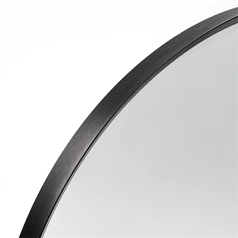 24"x32" Metal Framed Arched Mirror with Shatterproof Film and Hooks